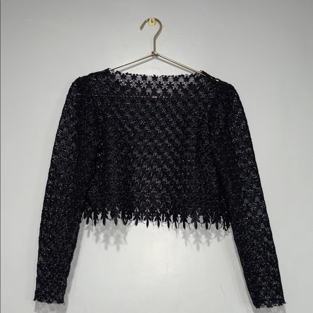 Homemade Elegant Black Lace Women's Blouse